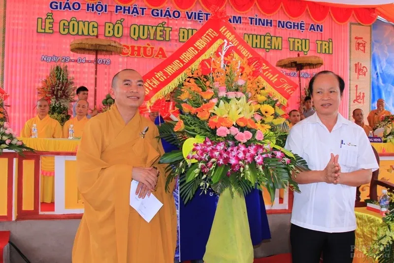 Nghệ An: Lễ bổ nhiệm ĐĐ. Thích Quảng Hội trụ trì chùa Long Hoa image-1731942219316