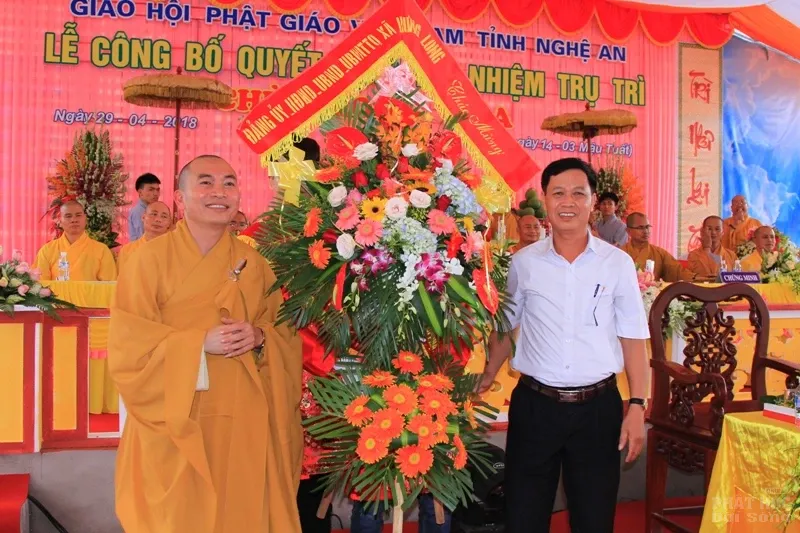 Nghệ An: Lễ bổ nhiệm ĐĐ. Thích Quảng Hội trụ trì chùa Long Hoa image-1731942220234