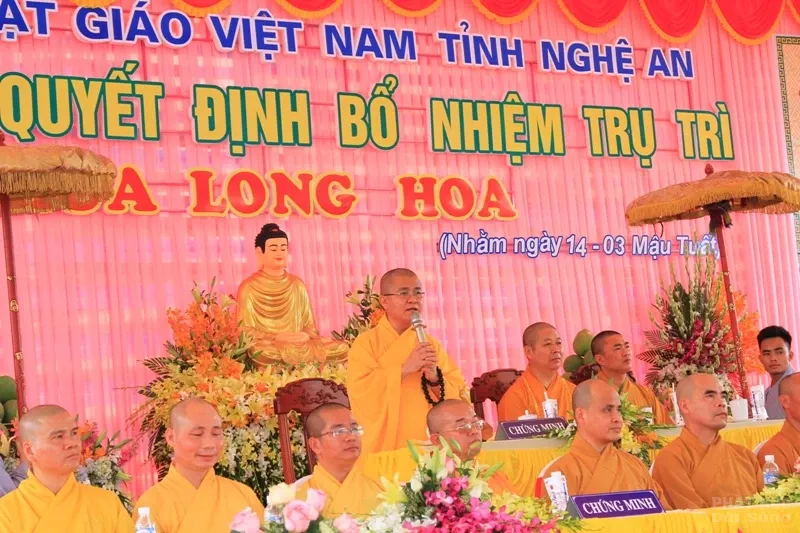 Nghệ An: Lễ bổ nhiệm ĐĐ. Thích Quảng Hội trụ trì chùa Long Hoa image-1731942225663