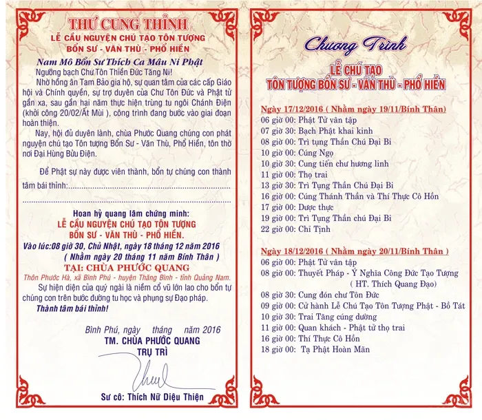 Quảng Nam: Sắp tới Chùa Phước Quang đúc tượng Phật bằng đồng image-1731931346647