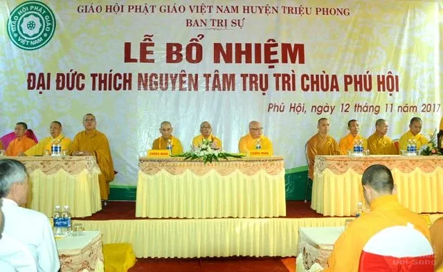 Quảng Trị: Bổ nhiệm ĐĐ Thích Nguyên Tâm trụ trì chùa Phú Hội image-1731938328007