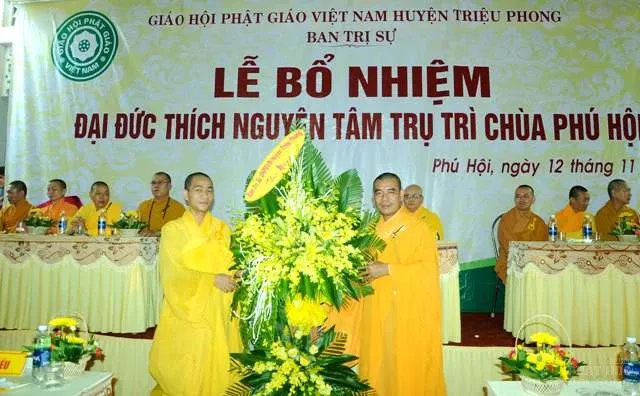 Quảng Trị: Bổ nhiệm ĐĐ Thích Nguyên Tâm trụ trì chùa Phú Hội image-1731938330565