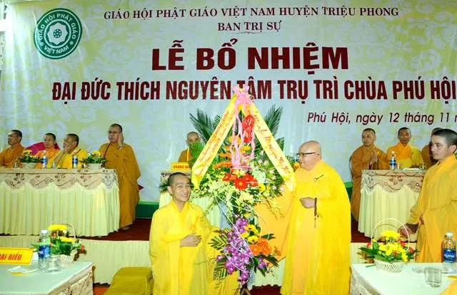 Quảng Trị: Bổ nhiệm ĐĐ Thích Nguyên Tâm trụ trì chùa Phú Hội image-1731938333849