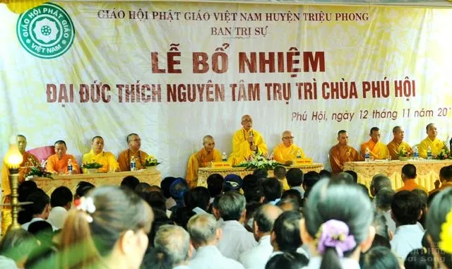 Quảng Trị: Bổ nhiệm ĐĐ Thích Nguyên Tâm trụ trì chùa Phú Hội image-1731938335076