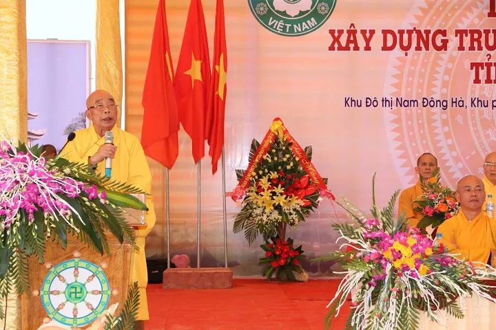 Quảng Trị: Đặt đá xây dựng trường Trung Câp Phật Học image-1731748370909