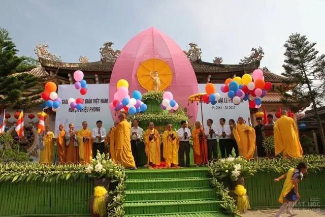 Quảng Trị: Lễ đài Phật đản huyện Triệu Phong tổ chức tại chùa Lưỡng Kim image-1731934562950