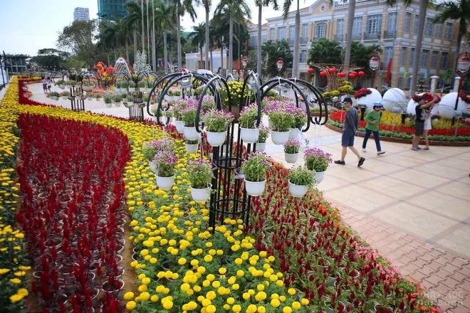 Sông Hàn Đà Nẵng 'khoác áo' hoa đón Tết 10 Sông Hàn Đà Nẵng 'khoác áo' hoa đón Tết image-1731931841372