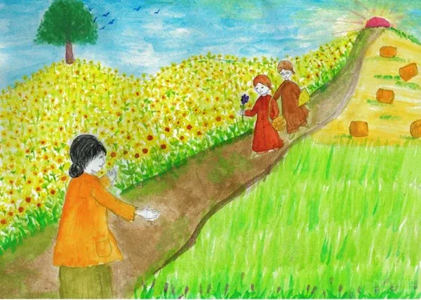 Sự bình dị trong những bức họa của Làng Mai image-1731748426625