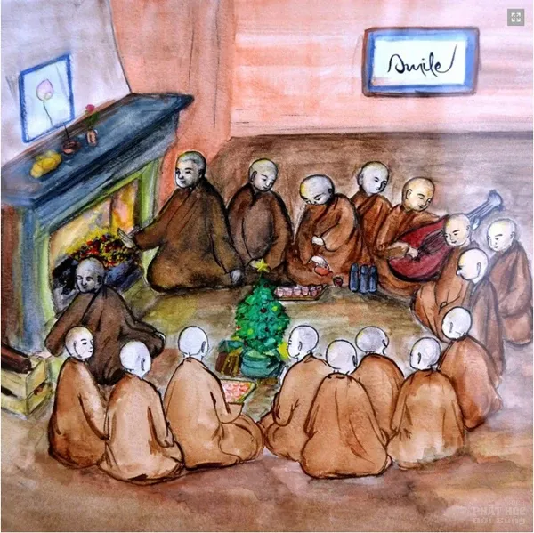 Sự bình dị trong những bức họa của Làng Mai image-1731748427205