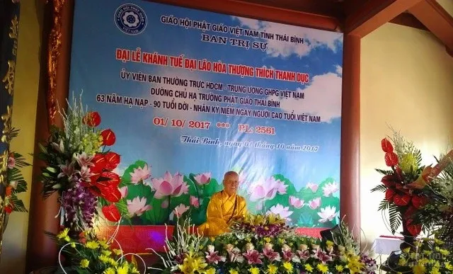 Thái Bình: Khánh tuế HT Thích Thanh Dục tròn 90 tuổi 1 Thái Bình: Khánh tuế HT Thích Thanh Dục tròn 90 tuổi image-1731938464700