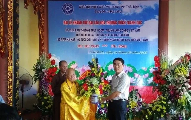 Thái Bình: Khánh tuế HT Thích Thanh Dục tròn 90 tuổi Thái Bình: Khánh tuế HT Thích Thanh Dục tròn 90 tuổi image-1731938466771