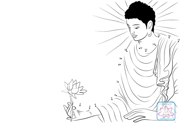 Tranh Đức Phật vẽ bằng bút chì image-1731932672073