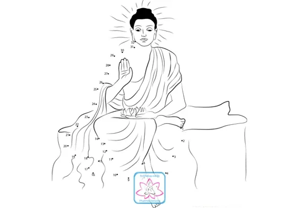 Tranh Đức Phật vẽ bằng bút chì image-1731932675298