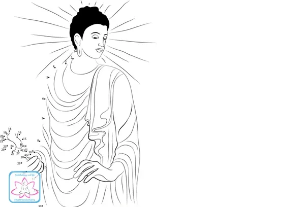 Tranh Đức Phật vẽ bằng bút chì image-1731932675823