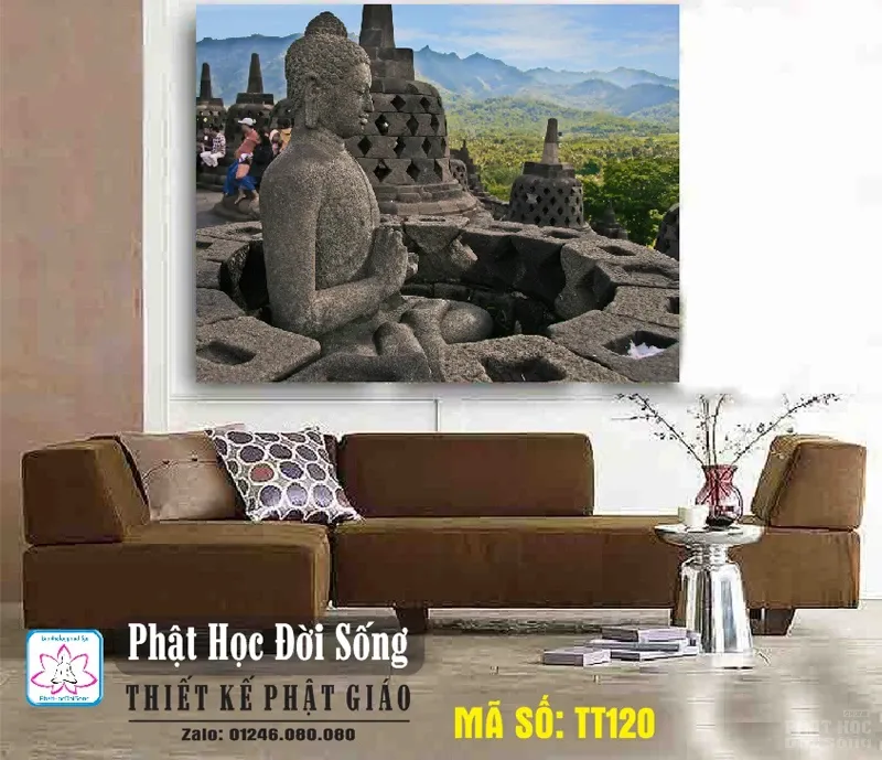 Tranh Phật poster treo tường phòng khách đẹp image-1731946213155