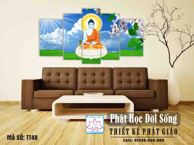 Tranh Phật poster treo tường phòng khách đẹp image-1731946216800