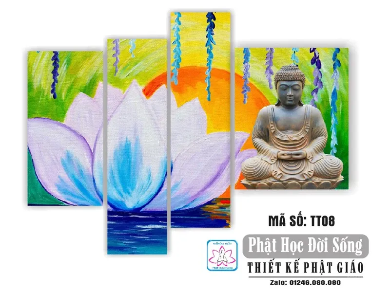 Tranh Phật poster treo tường phòng khách đẹp image-1731946218553