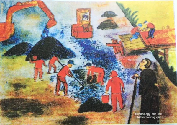 Tranh vẽ 'nhân quả ba đời' của Diệu Trí Tranh vẽ "nhân quả ba đời" của Diệu Trí image-1731746328224