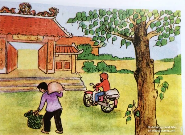 Tranh vẽ 'nhân quả ba đời' của Diệu Trí Tranh vẽ "nhân quả ba đời" của Diệu Trí image-1731746330933