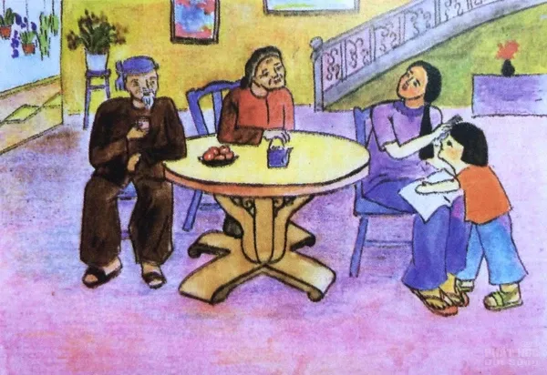 Tranh vẽ "nhân quả ba đời" của Diệu Trí (phần 1) image-1731746424354