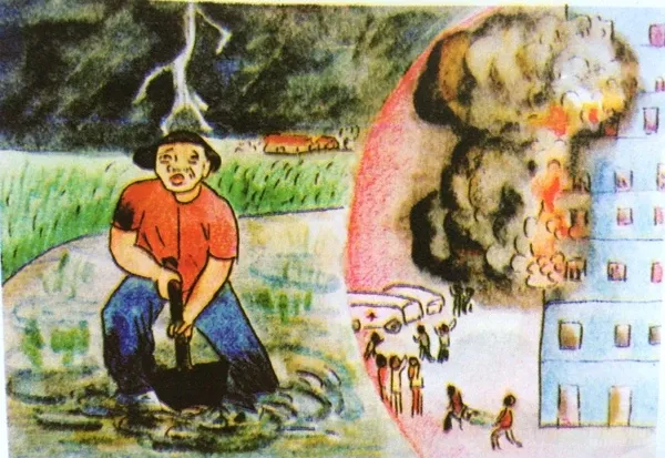 Tranh vẽ "nhân quả ba đời" của Diệu Trí (phần 1) image-1731746429571