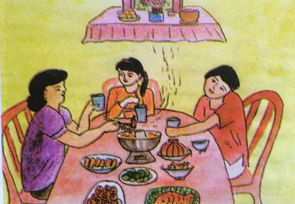 Tranh vẽ "nhân quả ba đời" của Diệu Trí (phần 1) image-1731746433393