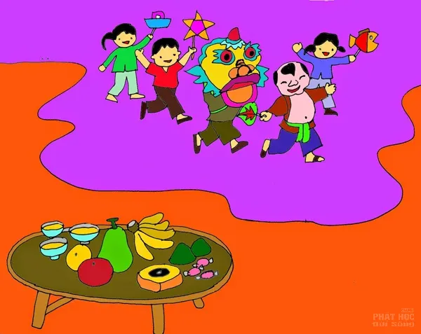 Tranh vẽ Trung Thu thuần Việt của Phạm Hoan image-1731939265018