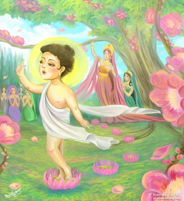 Tranh vẽ vườn Lâm Tỳ Ni các nước trên thế giới image-1731745724856