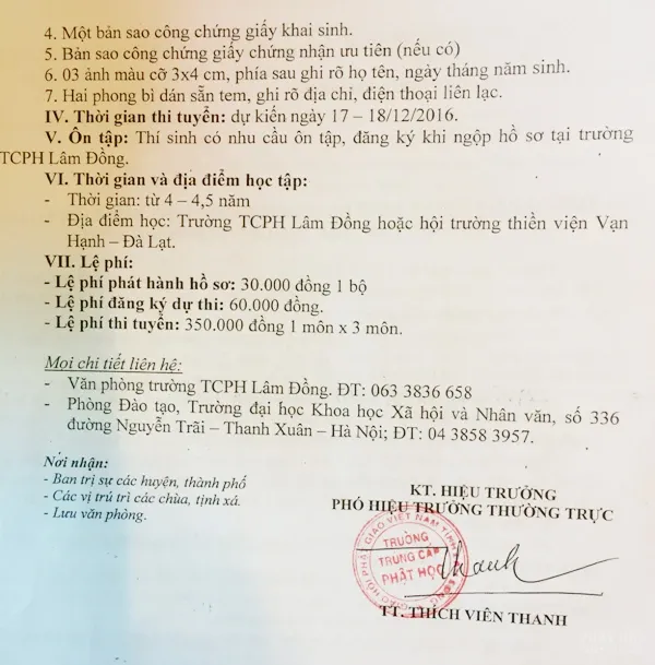 Thông Báo tuyển sinh Đại học ngành Tôn giáo học trường trung cấp Phật học Lâm Đồng Trường TCPH Lâm Đồng tuyển sinh Đại học ngành tôn giáo học image-1731932241310