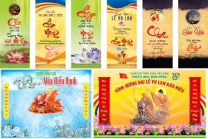 Băng rôn, áp phích Vu Lan 2025 in ấn file chất lượng nét đẹp ưng ý